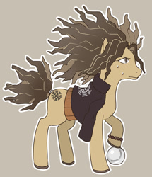 Size: 527x612 | Tagged: safe, artist:牛【仕事募集中】, imported from derpibooru, oc, oc only, pony, crystal ball, danganronpa, pixiv, ponified, solo, yasuhiro hagakure