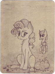 Size: 1912x2560 | Tagged: safe, artist:sanya-mosaica, imported from derpibooru, maud pie, pinkie pie, traditional art