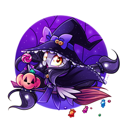 Size: 1100x1100 | Tagged: safe, artist:ipun, imported from derpibooru, oc, oc only, oc:errys, bat pony, pony, blushing, broom, candy, clothes, female, flying, flying broomstick, food, hat, heart eyes, jack-o-lantern, lollipop, mare, open mouth, pumpkin, simple background, smiling, socks, solo, transparent background, wingding eyes, witch hat