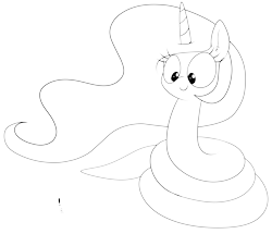 Size: 9389x8061 | Tagged: source needed, safe, artist:wafflecakes, imported from derpibooru, princess celestia, human, original species, snake pony, absurd resolution, big eyes, looking down, macro, simple background, smiling, transparent background