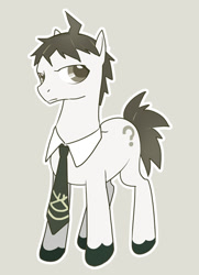 Size: 373x514 | Tagged: safe, artist:牛【仕事募集中】, imported from derpibooru, oc, oc only, earth pony, pony, danganronpa, danganronpa 2, hajime hinata, pixiv, ponified, solo