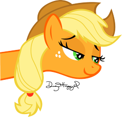 Size: 1588x1521 | Tagged: safe, artist:thumperlikestoast, imported from derpibooru, applejack, the return of harmony, applejack is best facemaker, appletroll, female, lidded eyes, long neck, simple background, smirk, smug, smugjack, solo, transparent background, vector