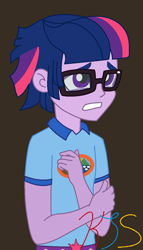 Size: 728x1274 | Tagged: safe, artist:swintpony, imported from derpibooru, sci-twi, twilight sparkle, equestria girls, legend of everfree, dusk shine, equestria guys, male, rule 63, sci-dusk, solo