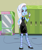 Size: 465x549 | Tagged: safe, artist:kimpossiblelove, imported from derpibooru, trixie, equestria girls, black dress, clothes, dress, female, socks, solo, striped socks