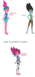 Size: 754x1636 | Tagged: safe, artist:mixelfangirl100, imported from derpibooru, equestria girls, branch (trolls), dreamworks trolls, equestria girls-ified, female, fusion, intersex, male, multiple arms, poppy, princess poppy, tree branch, trolls