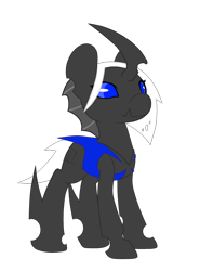 Size: 1500x2029 | Tagged: safe, artist:fatal-keystroke, imported from derpibooru, changeling, female, ocmuffin, prehistoric, solo