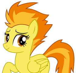 Size: 3728x3600 | Tagged: safe, artist:sketchmcreations, imported from derpibooru, spitfire, pegasus, pony, top bolt, casual, cute, female, mare, raised hoof, show accurate, simple background, solo, transparent background, vector