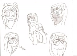Size: 2338x1700 | Tagged: safe, artist:tay-houby, imported from derpibooru, oc, oc only, oc:camila, camel, black and white, grayscale, monochrome, solo, spitting, traditional art