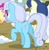 Size: 364x368 | Tagged: safe, imported from derpibooru, screencap, applejack, bon bon, pinkie pie, shoeshine, pony, tanks for the memories, background pony, butt, cropped, female, mare, plot, solo focus