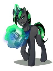 Size: 639x847 | Tagged: safe, artist:somepony-ul, imported from derpibooru, oc, oc only, pony, unicorn, graffiti, green eyes, grin, smiling, solo