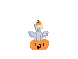 Size: 800x600 | Tagged: safe, artist:barbra, imported from derpibooru, derpy hooves, pegasus, pony, animated, female, gif, jack-o-lantern, mare, nightmare night, pumpkin, solo