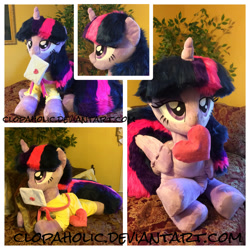 Size: 1600x1600 | Tagged: safe, artist:clopaholic, imported from derpibooru, twilight sparkle, alicorn, pony, bedroom eyes, birthday, female, irl, outfit, outift, photo, plushie, solo, twilight sparkle (alicorn)