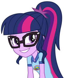 Size: 2888x3509 | Tagged: safe, artist:sketchmcreations, imported from derpibooru, sci-twi, twilight sparkle, equestria girls, legend of everfree, female, simple background, slouching, smiling, solo, transparent background, vector