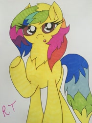 Size: 774x1032 | Tagged: safe, artist:rainbowtashie, imported from derpibooru, oc, oc only, ponysona, solo, traditional art