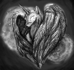 Size: 841x788 | Tagged: safe, artist:testostepone, imported from derpibooru, nightmare moon, black and white, bust, female, grayscale, monochrome, portrait, solo
