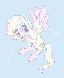 Size: 808x982 | Tagged: safe, artist:disfiguredstick, imported from derpibooru, oc, oc only, oc:confetti cheer, pegasus, pony, heart eyes, solo, starry eyes, wingding eyes