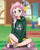Size: 1924x2386 | Tagged: safe, artist:vinicius040598, imported from derpibooru, fluttershy, human, clothes, converse, crossed legs, cute, female, hoodie, humanized, shoes, shyabetes, sitting, sneakers, solo
