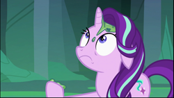 Size: 1024x576 | Tagged: safe, imported from derpibooru, screencap, starlight glimmer, pony, to where and back again, changeling slime, female, floppy ears, mare, solo