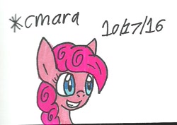 Size: 551x391 | Tagged: safe, artist:cmara, imported from derpibooru, pinkie pie, female, solo, traditional art