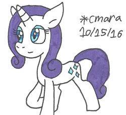 Size: 601x545 | Tagged: safe, artist:cmara, imported from derpibooru, rarity, female, solo, traditional art