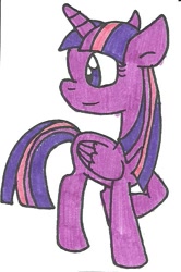 Size: 413x623 | Tagged: safe, artist:cmara, imported from derpibooru, twilight sparkle, alicorn, pony, female, solo, traditional art, twilight sparkle (alicorn)