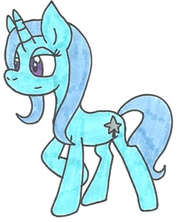 Size: 562x689 | Tagged: safe, artist:cmara, imported from derpibooru, trixie, pony, unicorn, female, mare, solo, traditional art