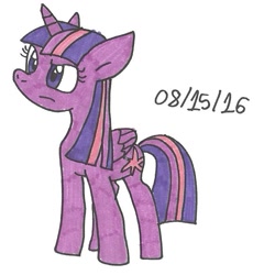 Size: 661x689 | Tagged: safe, artist:cmara, imported from derpibooru, twilight sparkle, alicorn, pony, female, solo, traditional art, twilight sparkle (alicorn)