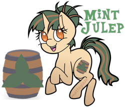 Size: 506x433 | Tagged: safe, artist:matteglaze, imported from derpibooru, oc, oc only, oc:mint julep, pony, unicorn, cutie mark, jumping, simple background, solo, transparent background