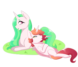 Size: 1722x1496 | Tagged: safe, artist:kittii-kat, imported from derpibooru, oc, oc only, oc:prince oberon, oc:vivienne, alicorn, pony, siblings, simple background, transparent background