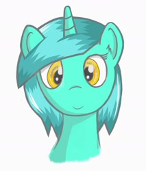 Size: 1682x1977 | Tagged: safe, artist:negasun, imported from derpibooru, lyra heartstrings, pony, unicorn, bust, female, horn, looking at you, portrait, simple background, solo, white background