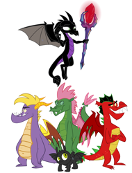 Size: 2200x2900 | Tagged: safe, artist:red4567, imported from derpibooru, fizzle, garble, princess ember, spike, vex, dragon, american dragon jake long, clothes, costume, disney, dreamworks, elliot, halloween, how to train your dragon, jake long, maleficent, nightmare night, nightmare night costume, pete's dragon, simple background, spyro the dragon, spyro the dragon (series), toothless the dragon