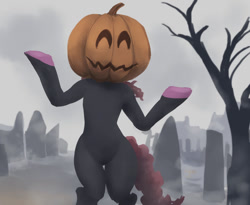 Size: 1461x1200 | Tagged: safe, artist:grissaecrim, artist:raikoh, imported from derpibooru, pinkie pie, pony, 2spooky, bipedal, clothes, costume, female, halloween, holiday, jack-o-lantern, parody, pumpkin, pumpkin dance, solo