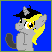Size: 52x52 | Tagged: safe, artist:vorian caverns, imported from derpibooru, oc, oc only, oc:sgt bigmac, pony, unicorn, 52x52, animated, black and yellow, clapping, clapping ponies, freckles, gif, grey body, multicolored hair, pixel art, solo, yellow eyes