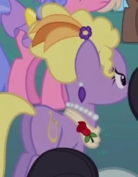 Size: 243x312 | Tagged: safe, imported from derpibooru, screencap, lyrica lilac, royal ribbon, pony, sweet and elite, butt, cropped, female, mare, plot