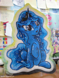 Size: 2448x3264 | Tagged: safe, artist:sweeterwho, imported from derpibooru, princess luna, pony, female, solo, traditional art