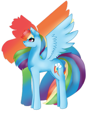 Size: 800x1000 | Tagged: safe, artist:vvalent, imported from derpibooru, rainbow dash, female, rainbow, solo