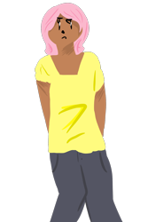 Size: 1000x1500 | Tagged: safe, artist:kacotheunicorn, imported from derpibooru, fluttershy, human, dark skin, female, humanized, simple background, solo, transparent background