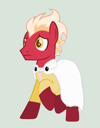 Size: 1488x1884 | Tagged: safe, artist:peregrinstaraptor, imported from derpibooru, oc, oc only, oc:sunfyre, clothes, costume, nightmare night costume, one punch man, saitama, solo