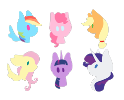 Size: 4464x3600 | Tagged: safe, artist:flita, imported from derpibooru, applejack, fluttershy, pinkie pie, rainbow dash, rarity, twilight sparkle, icon, mane six, minimalist, simple background, transparent background