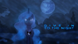 Size: 1920x1080 | Tagged: safe, artist:dashiesparkle, artist:sketchmedia, artist:spiritofthwwolf, imported from derpibooru, princess luna, alicorn, pony, dark, disturbed, female, full moon, looking at you, mare, mare in the moon, moon, singing in the comments, solo, song reference, sparkles, the night, tree, vector, wallpaper