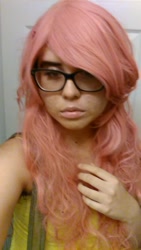 Size: 720x1280 | Tagged: safe, artist:filteredfeelings, derpibooru exclusive, imported from derpibooru, fluttershy, human, clothes, cosplay, costume, glasses, irl, irl human, photo, solo