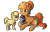 Size: 1100x700 | Tagged: safe, artist:shimazun, imported from derpibooru, oc, oc only, pony, cheek fluff, chest fluff, ear fluff, simple background, tongue out, transparent background, trio