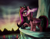 Size: 1295x999 | Tagged: safe, artist:not-ordinary-pony, imported from derpibooru, princess cadance, alicorn, pony, alternate hairstyle, alternate universe, clothes, crystal empire, evil, evil cadance, female, glowing eyes, jewelry, peytral, shoes, solo, sombra eyes, tiara
