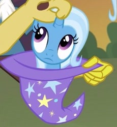 Size: 271x294 | Tagged: safe, imported from derpibooru, screencap, trixie, pony, unicorn, to where and back again, cropped, trixie's hat