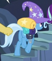 Size: 200x234 | Tagged: safe, imported from derpibooru, screencap, discord, starlight glimmer, trixie, pony, unicorn, to where and back again, butt, cropped, female, mare, plot, solo focus