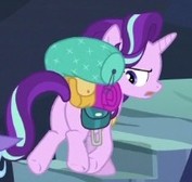 Size: 177x168 | Tagged: safe, imported from derpibooru, screencap, starlight glimmer, pony, unicorn, to where and back again, butt, cropped, female, looking back, mare, open mouth, plot, solo