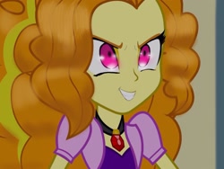 Size: 2048x1536 | Tagged: safe, artist:zachthehedgehog97-2, edit, edited screencap, imported from derpibooru, screencap, adagio dazzle, equestria girls, rainbow rocks, female, jewelry, pendant, sharp teeth, solo, teeth