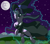 Size: 3507x3052 | Tagged: safe, artist:animanatole, imported from derpibooru, starlight glimmer, pony, unicorn, broom, clothes, costume, cutie mark, female, flying, flying broomstick, forest, full moon, hat, hill, levitation, looking at you, magic, mare in the moon, moon, mountain, night, night sky, one eye closed, self-levitation, shadow, smiling, solo, stars, telekinesis, tree, wink, witch, witch hat