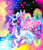 Size: 600x700 | Tagged: safe, artist:njeekyo, imported from derpibooru, rarity, classical unicorn, alternate hairstyle, color porn, female, leonine tail, solo, tail bow, unshorn fetlocks