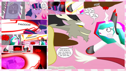 Size: 3200x1800 | Tagged: safe, artist:gatesmccloud, imported from derpibooru, discord, princess celestia, twilight sparkle, alicorn, pony, cmc 10k, crossover, twikonequus, twilight sparkle (alicorn), warhammer (game), warhammer 40k